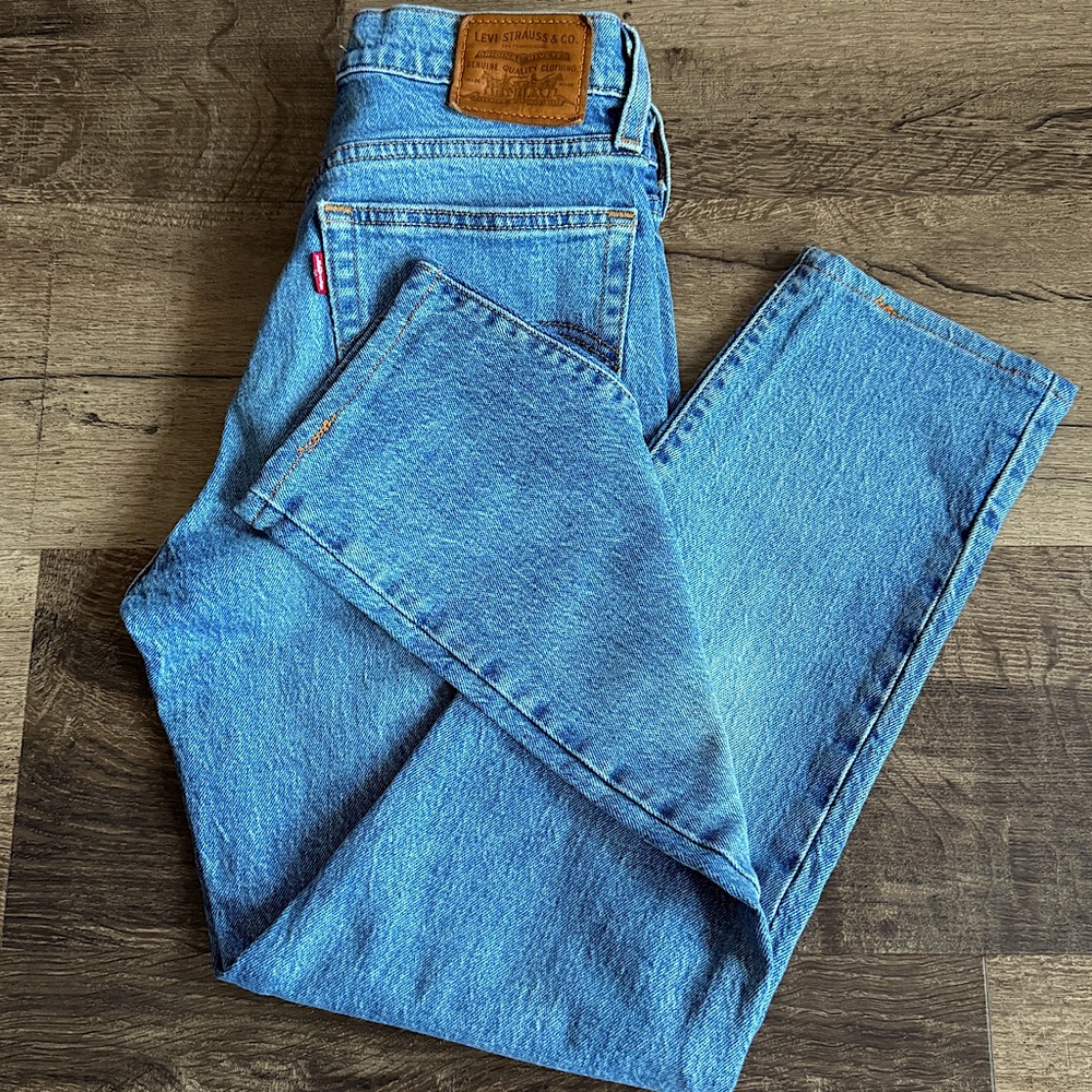 Vintage Levi’s Wedgie High Waist Skinny Button Fly Blue Denim Jeans Size 25